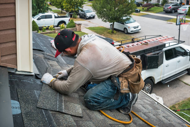Professional Emergency Roof Repair technician working in Denmark, ME